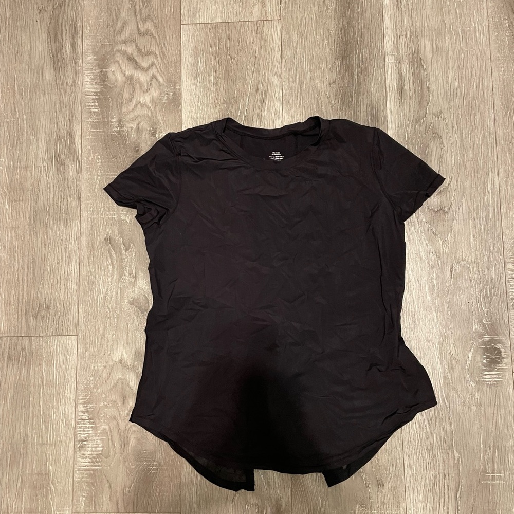 Black Panel Split Back Mesh T - image 1